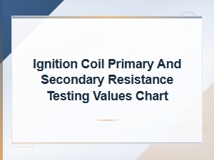 Ignition Coil Resistance Testing Chart: Primary and Secondary Values Guide